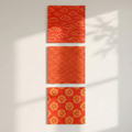 Oriental Red & Gold Wall Art Set