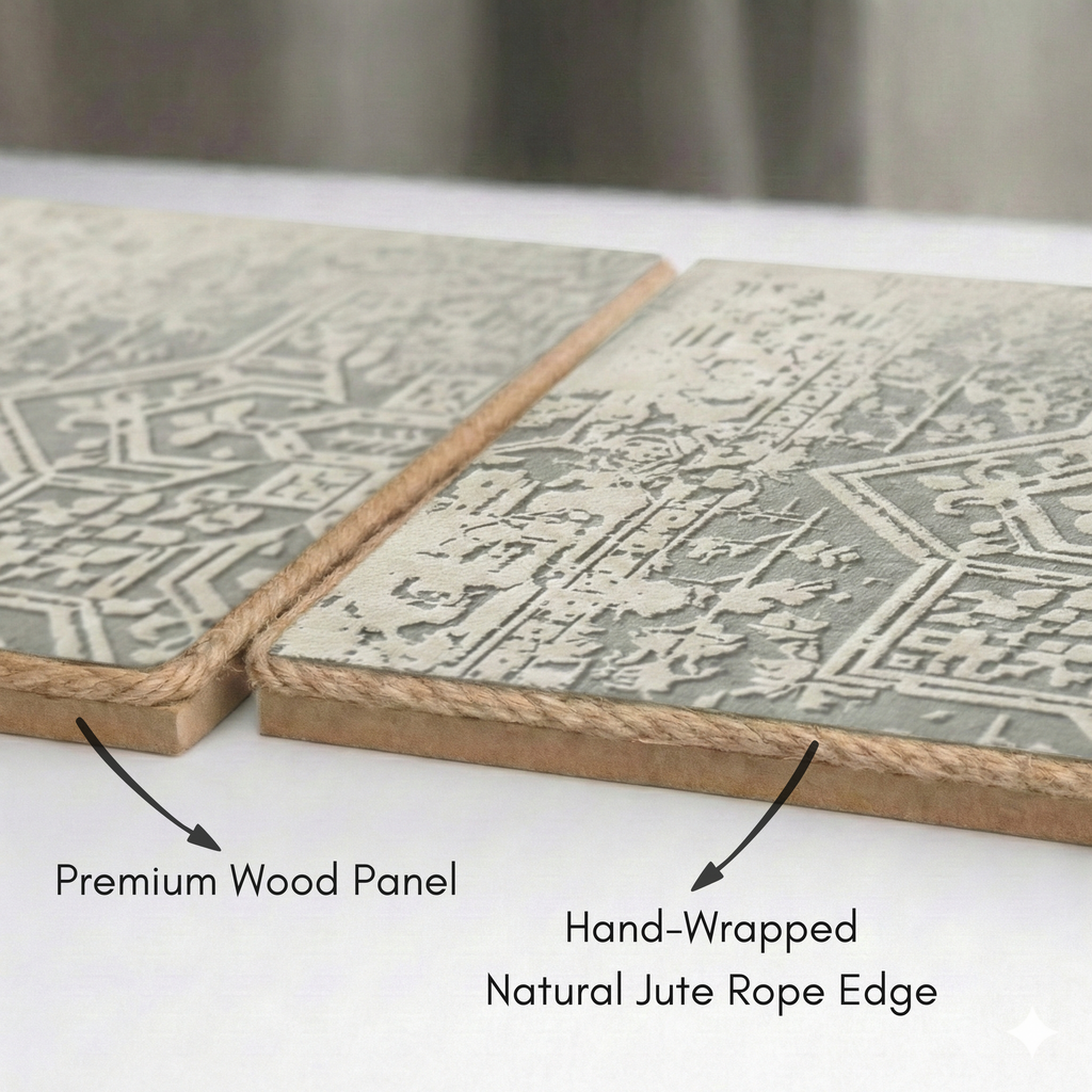 Antique Stone Pattern Wall Art Set