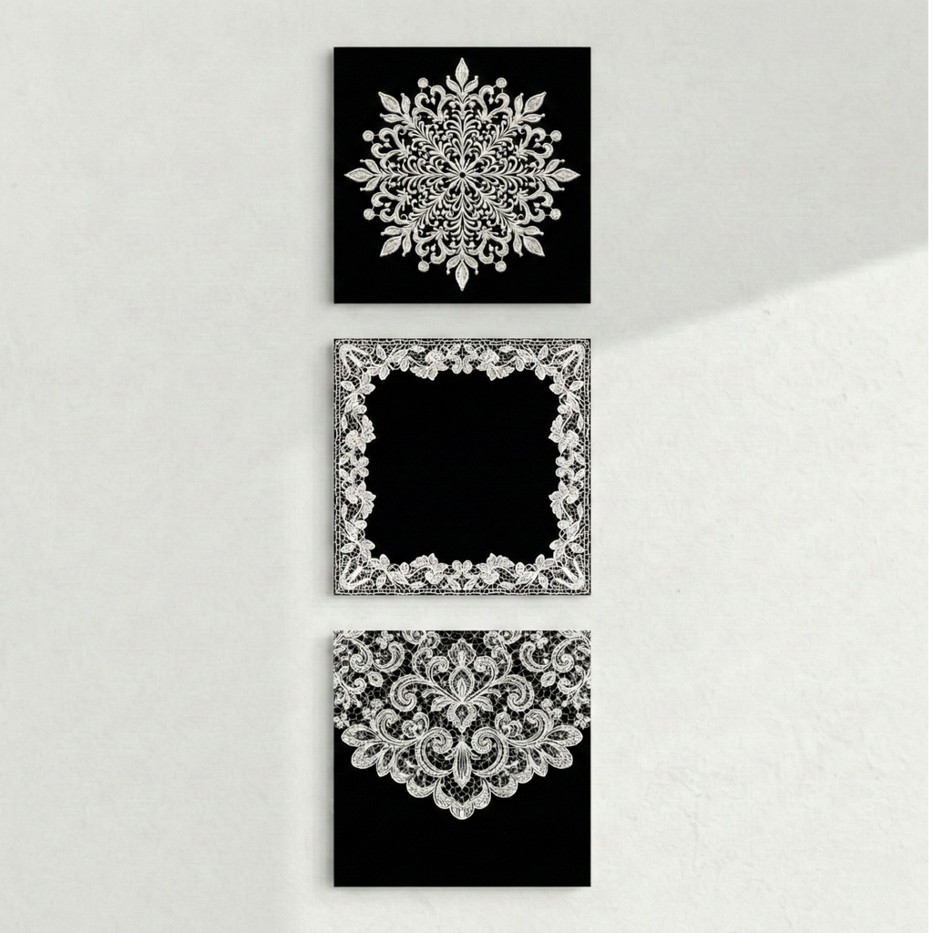 Ornamental Lace Mandala Wall Art