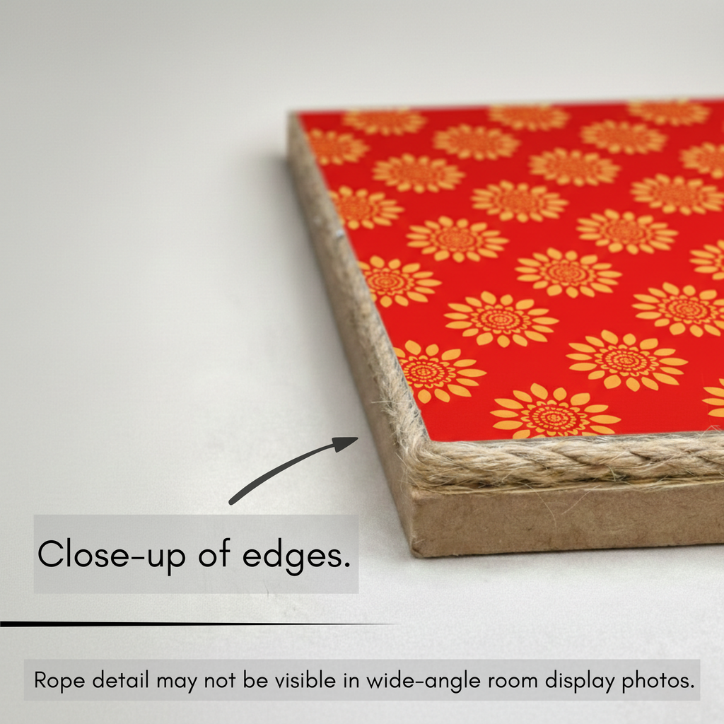 Oriental Red & Gold Wall Art Set